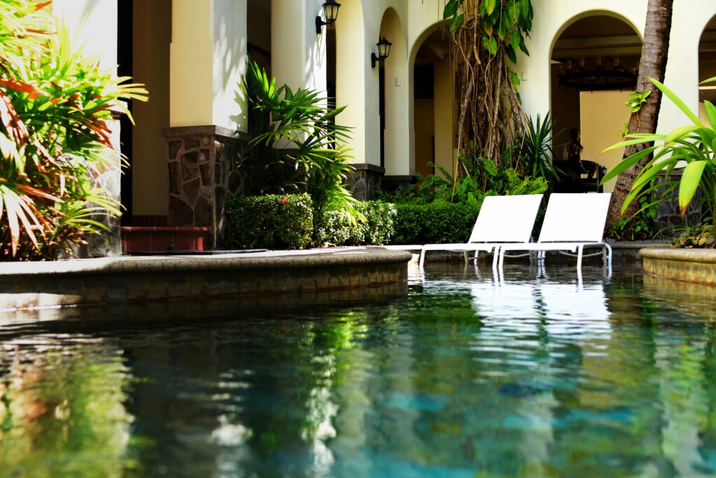 View of the pool in luxury condo in Costa Rica